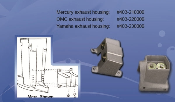 Bob's Machine Shop Outboard exhaust housing - Merc