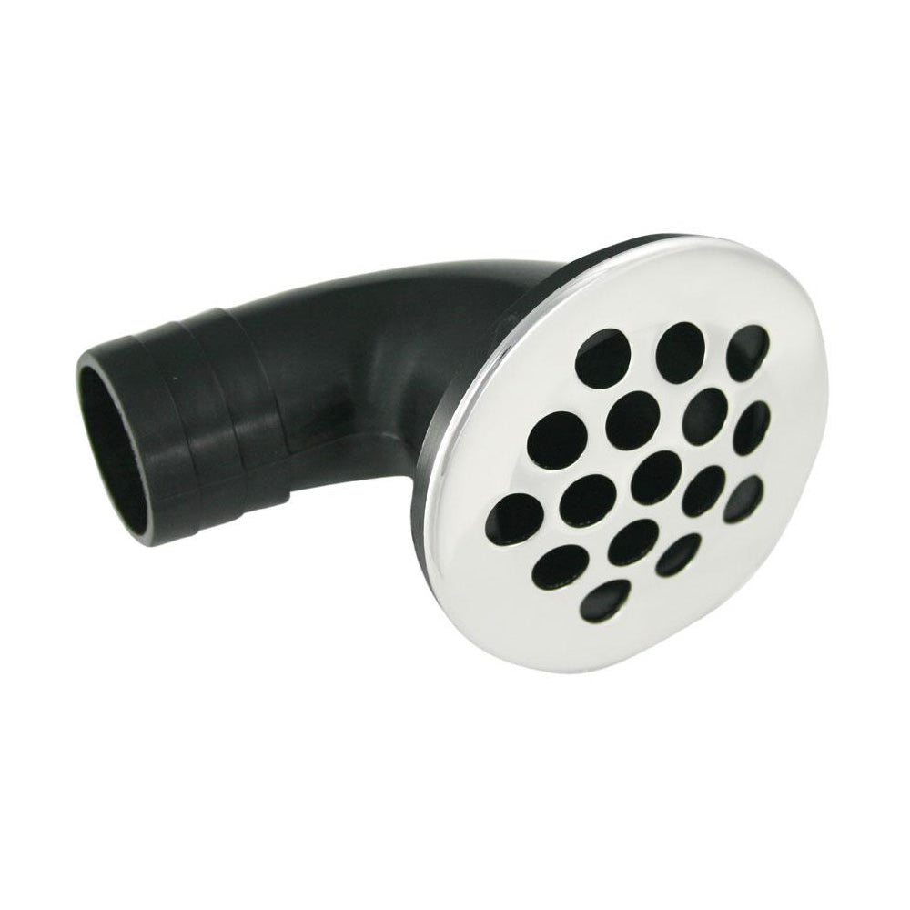 Widebody Low Profile Stainless Steel Drain For Boat Decks 1.5"