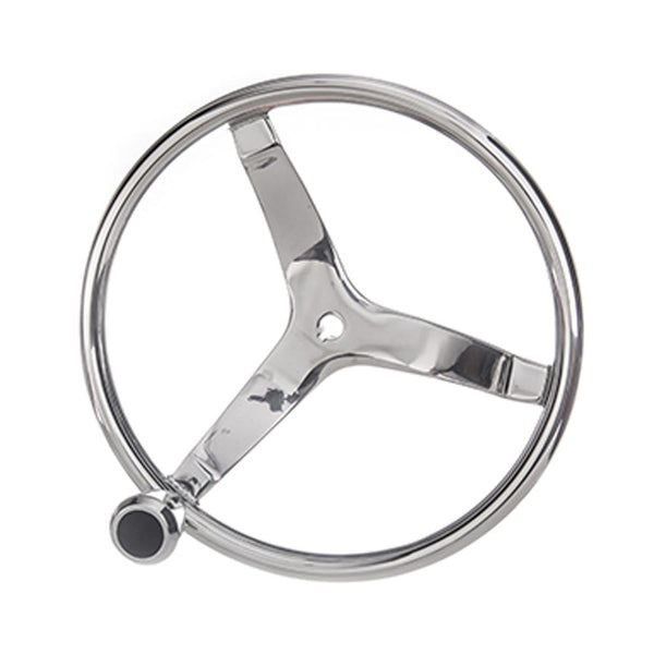 15-1/2" Stainless Steel Boat Steering Wheel w/ Standard Knob