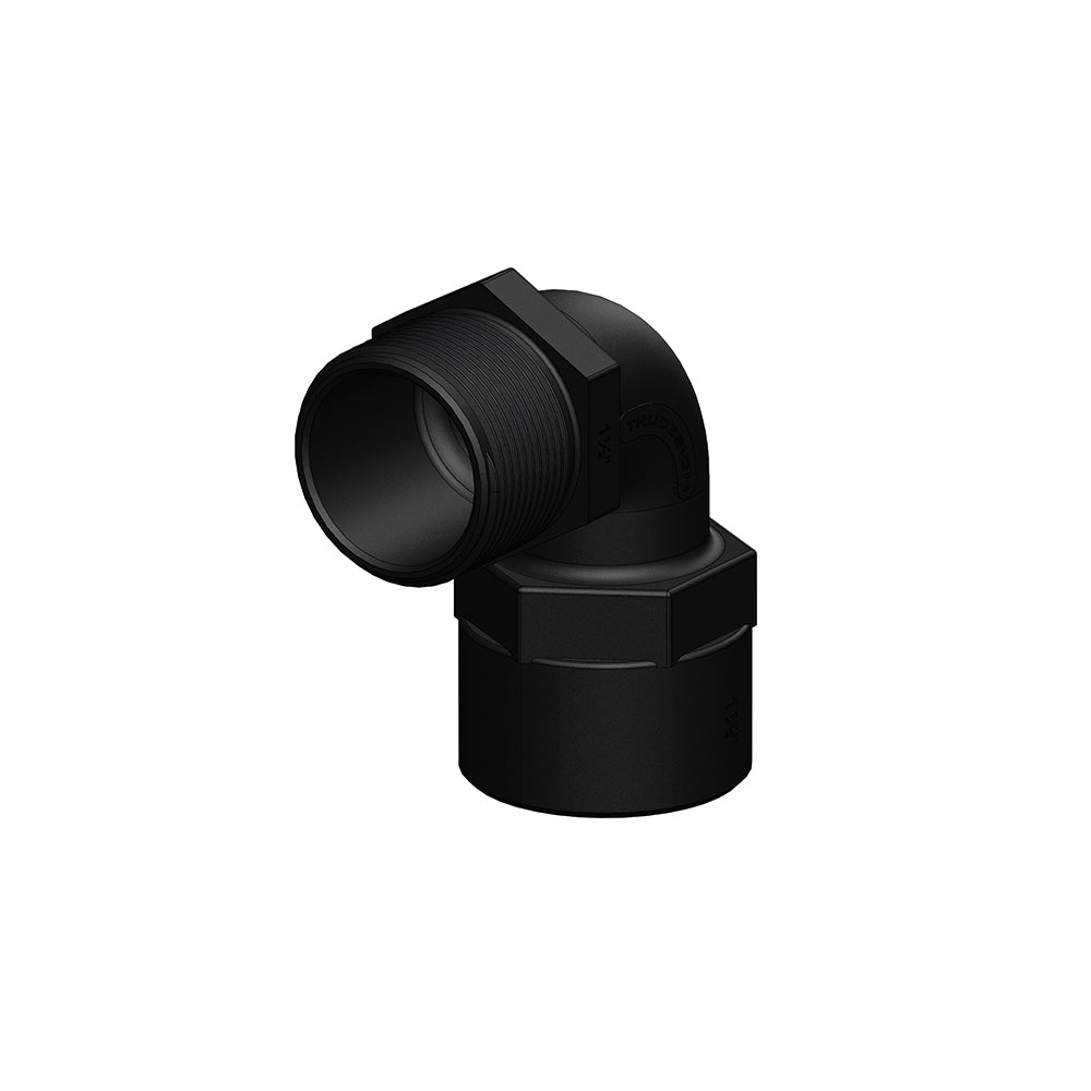 Adapter 2" (50.8mm) NPS Female 2" (50.8mm) NPS Male 90deg, Black
