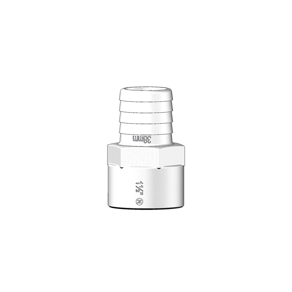 Hose Barb .75" x .75" (19.1mm x 19.1mm) NPS Female Thread, White