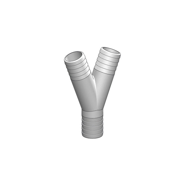 Y Piece 1.25" (31.8mm), White