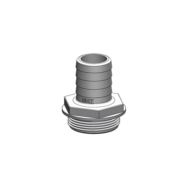 Y Valve (Aquavalve) Hose Barb 1" x 1.5" (25.4mm x 38.1mm) BSP, White