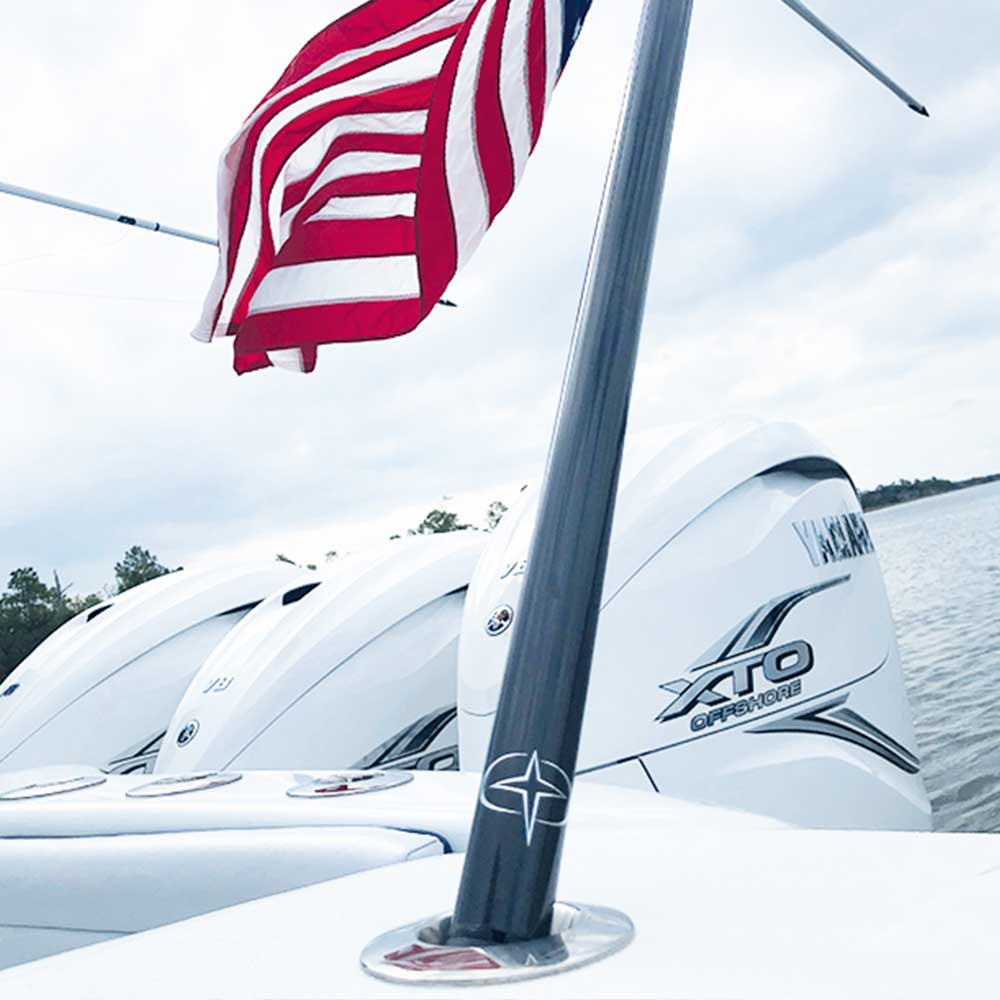 Coastal Hybrid Flagpole, Fixed 8', Black – image 4