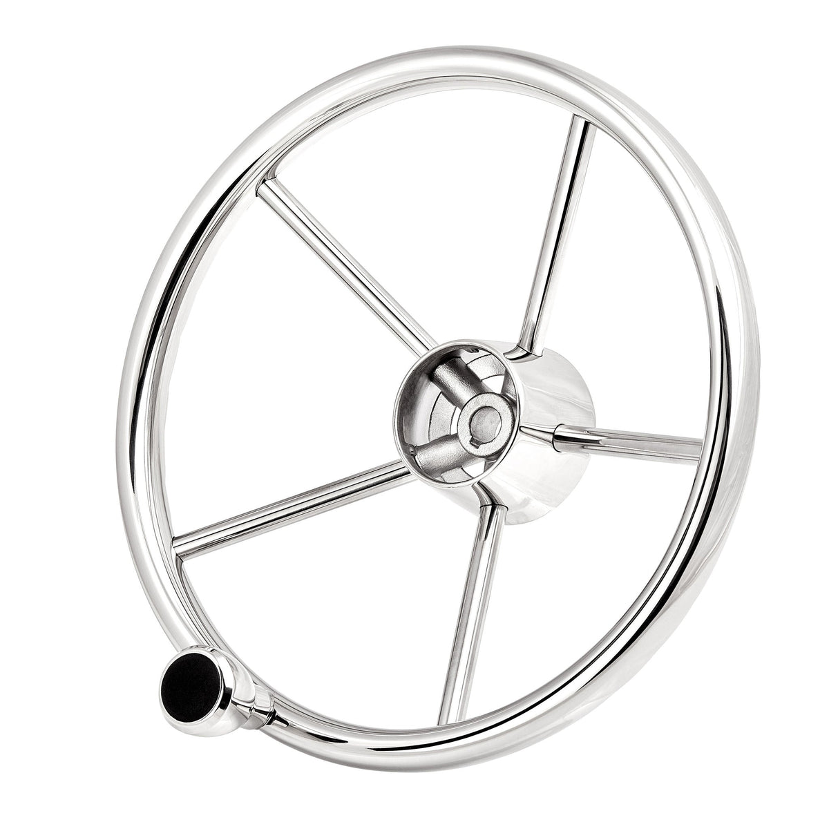 13" Stainless Steel Steering Wheel FG w/knob