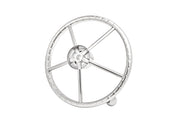 13" Stainless Steel Steering Wheel FG w/knob – image 2