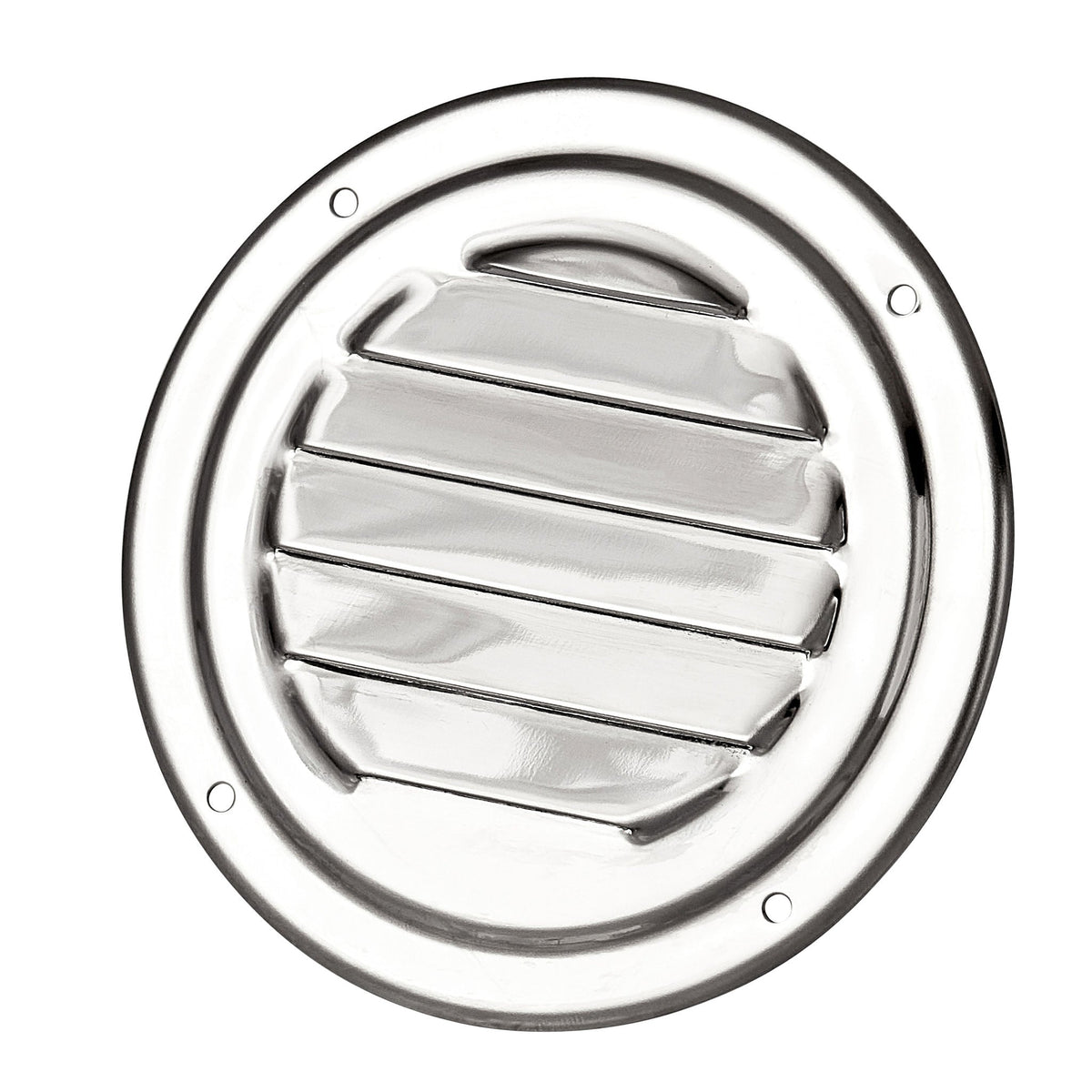 Stamped Stainless Steel Vent 4" Round Louvered