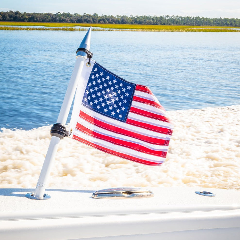 Coastal Hybrid 2' Burgees Flagpole, White