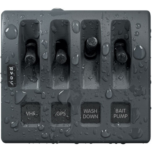 Blue Sea Systems WeatherDeck Waterproof 4-Position Switch Panel – 4305 – image 2