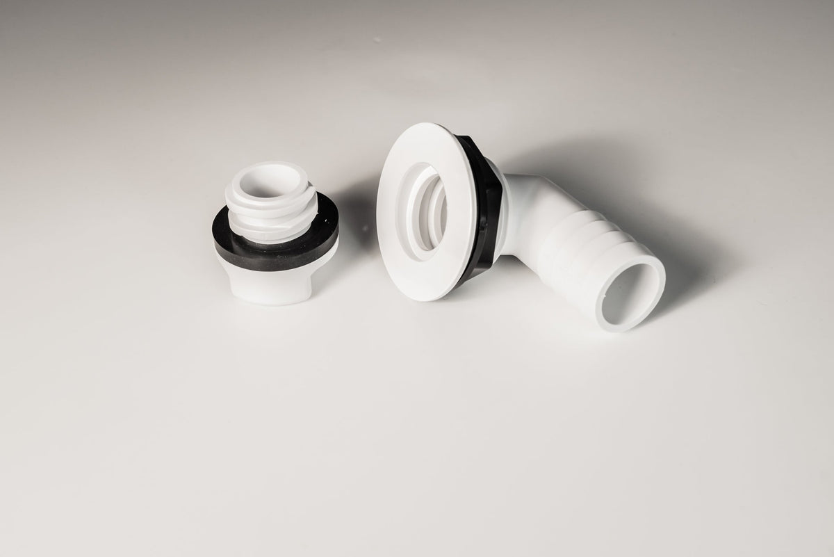 Cooler Drain, 1", Short Body, 90 Deg, w/ Plug – image 4