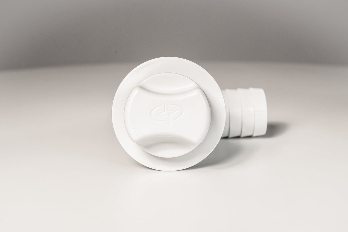Cooler Drain, 1", Short Body, 90 Deg, w/ Plug – image 2