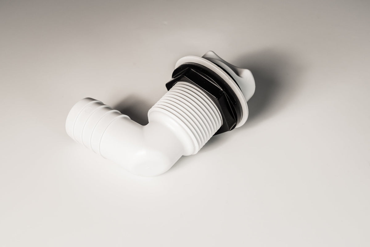 Cooler Drain, 1", Long Body, 90 Deg, With Drain Plug – image 5