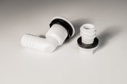 Cooler Drain, 1", Long Body, 90 Deg, With Drain Plug – image 3