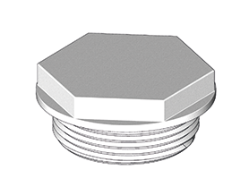 Plug 1.5" (38.1mm) BSP White