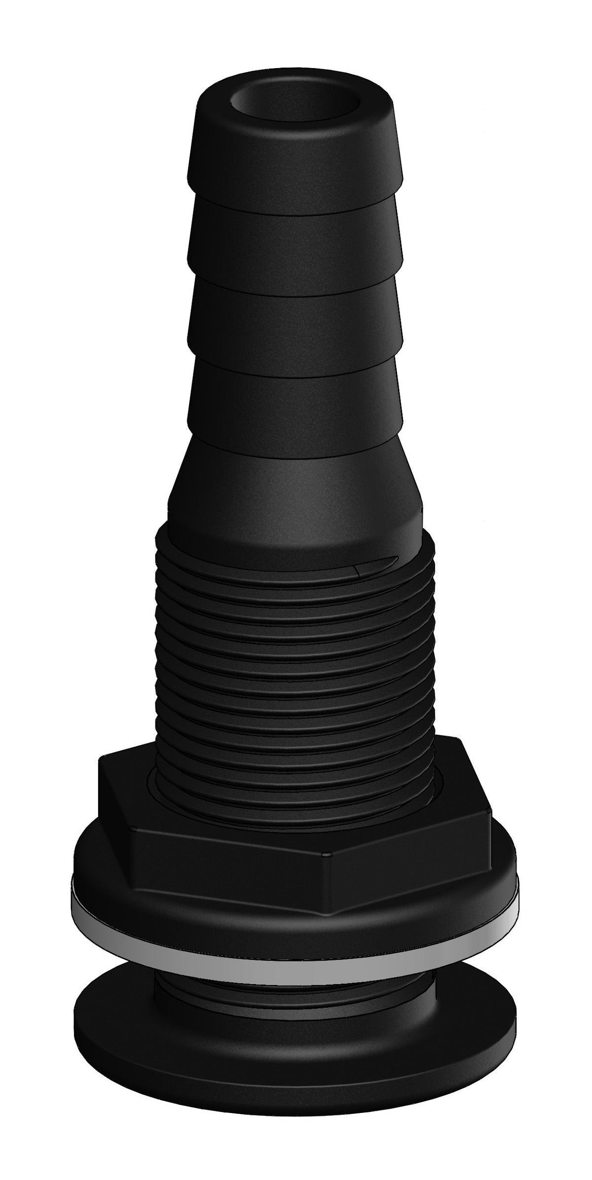 Thru-hull with Hose Barb 0.75" x 0.75" (19.1mm x 19.1mm) BSP