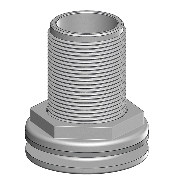 Thru-hull Domed 0.5" (12.7mm) NPS  White