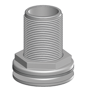 Thru-hull Domed 1.25" (31.8mm) NPS White – image 2