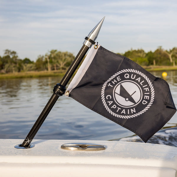 Coastal Hybrid 2' Burgees Flagpole, Black