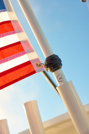Coastal Hybrid 2' Burgees Flagpole, White – image 4