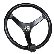Edson Special Ops Steering Wheel 1710BL – 13" PowerWheel / Polished Stainless Nut / Black ComfortGrip PowerKnob