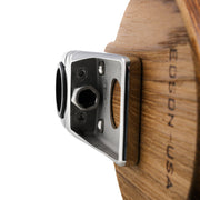 Single Clamp-On Stainless Steel Drink Holder w/Teak Base – image 7