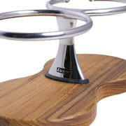 Drink Holder, Double, Stainless with Teak Base – image 4