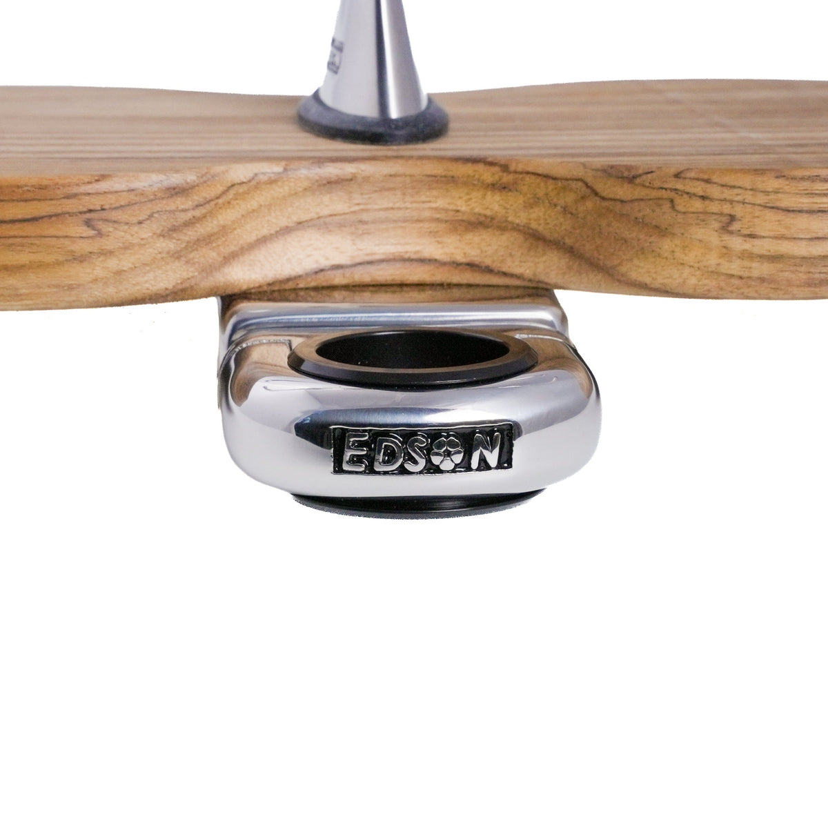 Double Clamp-On Stainless Steel Drink Holder w/Teak Base – image 5