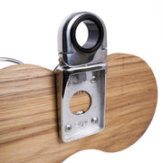 Double Clamp-On Stainless Steel Drink Holder w/Teak Base – image 7