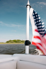 Coastal Hybrid 2' Burgees Flagpole, White – image 3