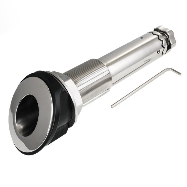 ROD HOLDER 30 DEG LARGE TEAKSAVER, LOCKABLE SWIVEL, BLACK SPLINED ADAPTER