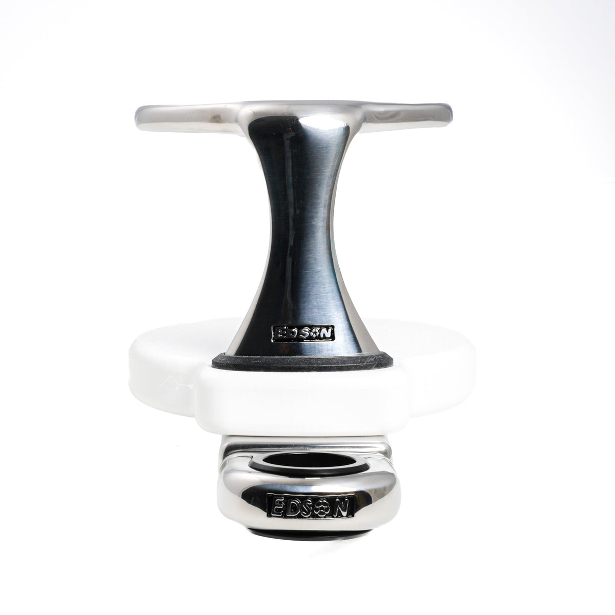 Single Clamp-On Stainless Drink Holder w/White Poly Base – image 3