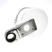 Single Clamp-On Stainless Drink Holder w/White Poly Base – image 5