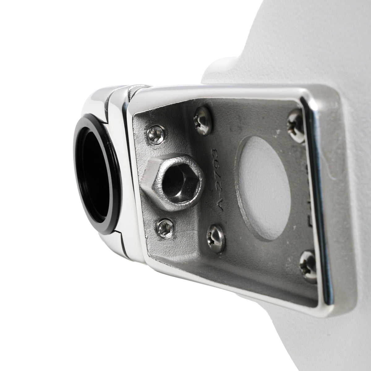 Single Clamp-On Stainless Drink Holder w/White Poly Base – image 7
