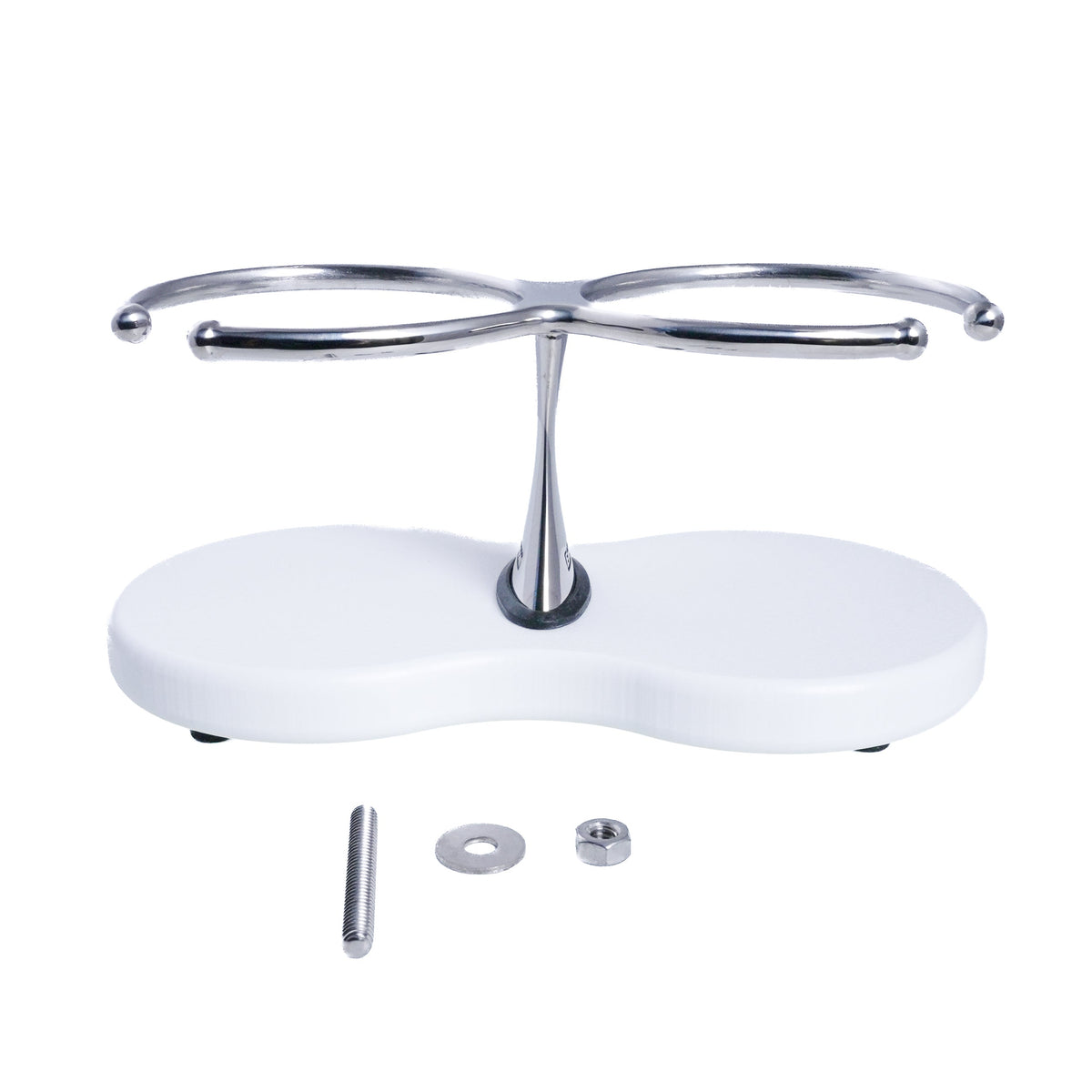 Drink Holder, Double, Stainless with White Poly Base – image 5