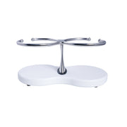 Drink Holder, Double, Stainless with White Poly Base – image 7