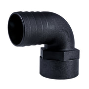 Hose Barb 90deg 2" x 2" (50.8mm x 50.8mm) NPS Female, Black – image 2