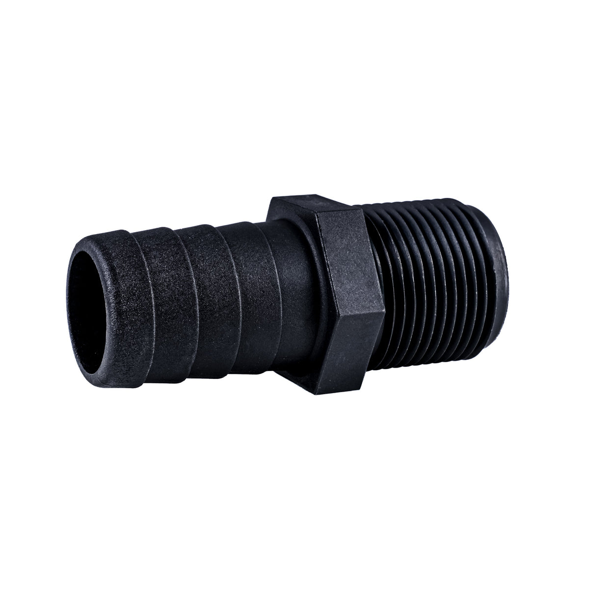 Hose Barb Unequal 1.125" x 1" (28.6mm x 25.4mm) NPS Long Male Thread, Black – image 4