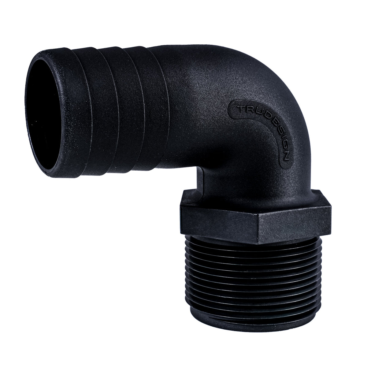 Hose Barb 90deg 1.5" x 1.5" (38.1mm x 38.1mm) NPS Long Thread