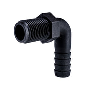 Hose Barb 90deg Unequal .625" x .5" (15.9mm x 12.7mm) NPS Long Thread, Black – image 2