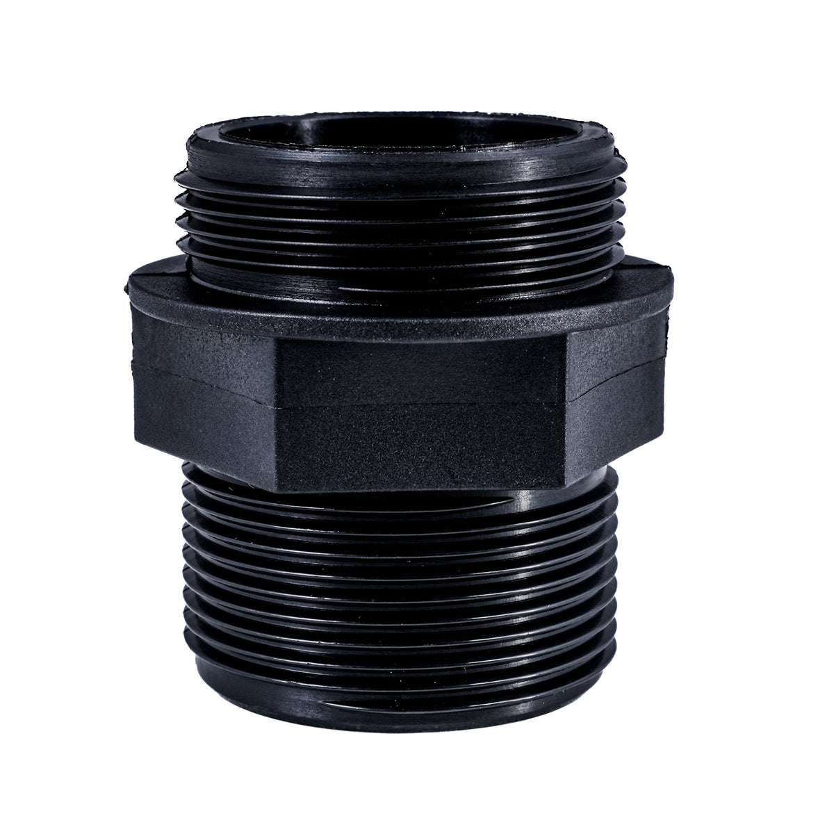 Connector Threaded 1.5" / 1.5" (38.1mm / 38.1mm) BSP Black – image 2