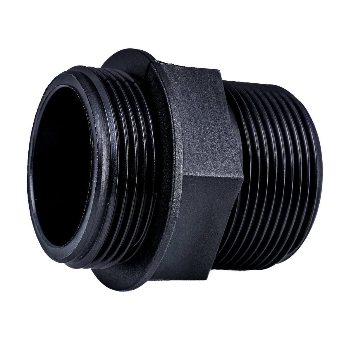 Connector Threaded 1.5" / 1.5" (38.1mm / 38.1mm) BSP Black – image 3