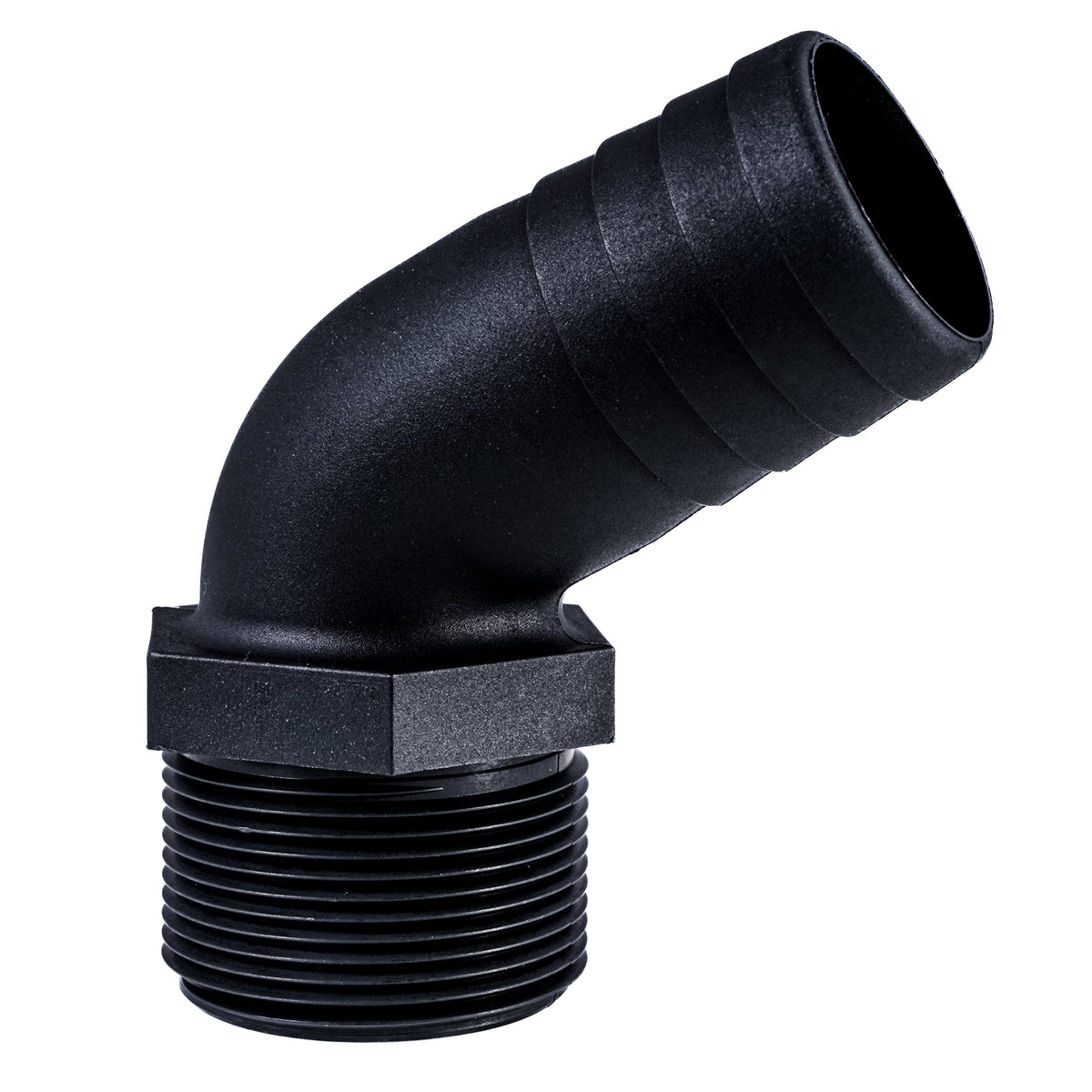 Hose Barb 1.5" x 1.5" (38.1mm x 38.1mm) NPS Long Thread 120deg – image 2