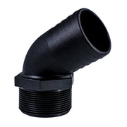 Hose Barb 2" x 2" (50.8mm x 50.8mm) NPS Long Thread 120deg, Black – image 2