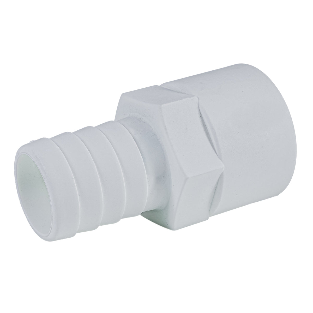 Hose Barb 1.25" x 1.25" (31.8mm x 31.8mm) NPS Female Thread, White – image 4