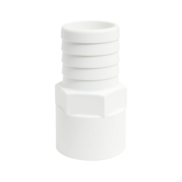 Hose Barb Unequal 1.5" x 1.25" (38.1mm x 31.8mm) NPS Female Thread, White