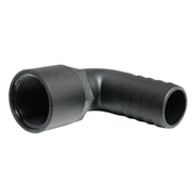 Hose Barb 90deg Unequal 1.125" x 1" (28.6mm x 25.4mm) NPS Female Thread, Black – image 3