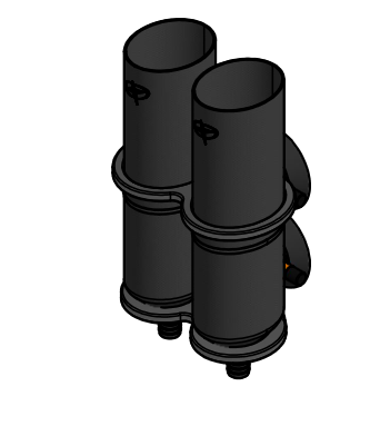 Carbon Fiber Tuna Tube with Brackets – 5" no pump / 2 / Bracket with SeaSucker