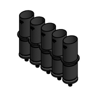 Carbon Fiber Tuna Tube with Brackets – 5" no pump / 5 / Bracket Only