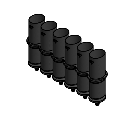 Carbon Fiber Tuna Tube with Brackets – 5" no pump / 6 / Bracket Only
