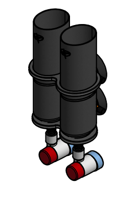 Carbon Fiber Tuna Tube with Brackets – 5" with pump / 2 / Bracket with SeaSucker